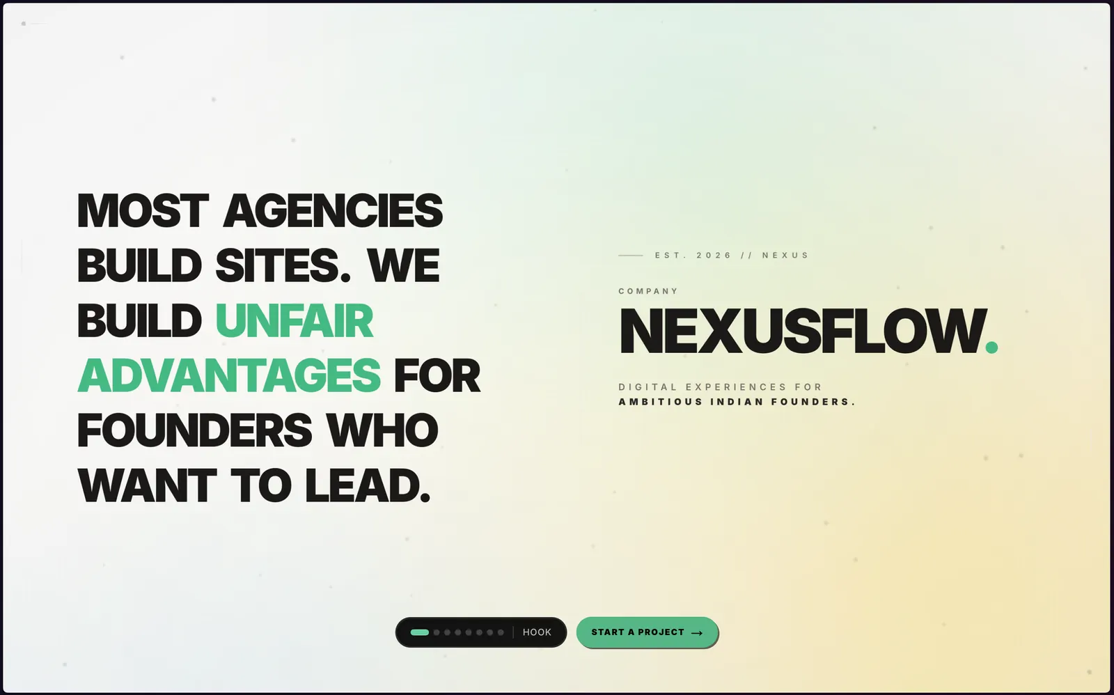 NexusFlow Archive cinematic hero screenshot.